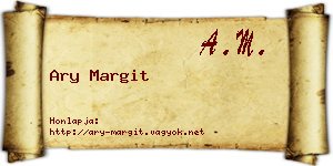 Ary Margit névjegykártya